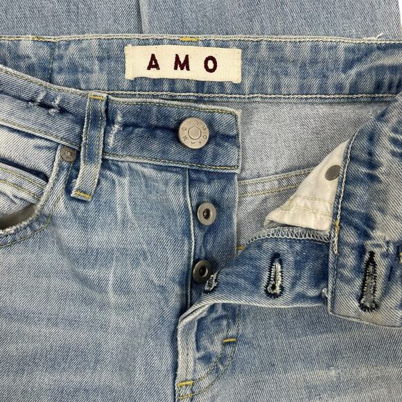 AMO Babe High Rise Straight Leg Crop Jeans Sweet Cheeks Size 27 - Picture 9 of 10